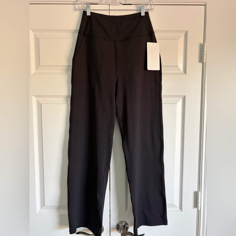 Gottex Black High-Waist Straight-Leg Lounge Pants